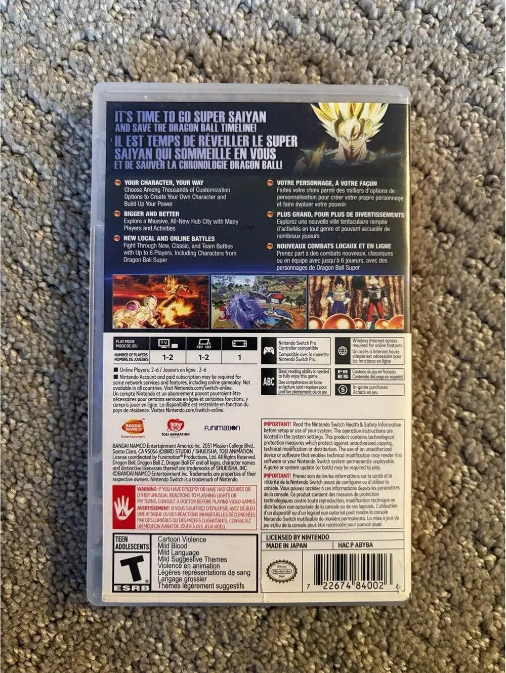 Dragonball xenoverse 2 for Nintendo switch